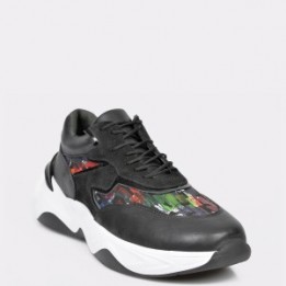 Pantofi sport FLAVIA PASSINI negri, M1030, din piele naturala