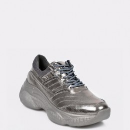 Pantofi sport FLAVIA PASSINI argintii, M1081, din piele naturala