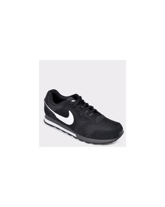 Pantofi sport NIKE, Md Runner 2 negri, din material textil si piele naturala