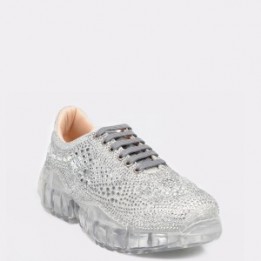 Pantofi sport FLAVIA PASSINI argintii, 38073, din material textil