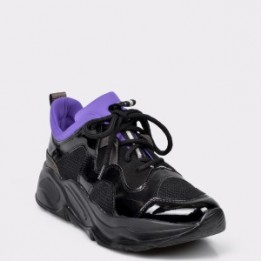 Pantofi sport Flavia Passini negri, 4200, din piele ecologica